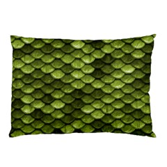 Green Mermaid Scales   Pillow Case by paulaoliveiradesign