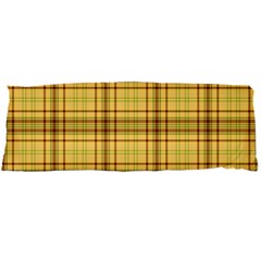 Plaid Yellow Fabric Texture Pattern Body Pillow Case Dakimakura (two Sides) by paulaoliveiradesign