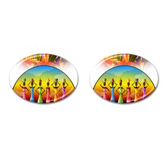 African American Women Cufflinks (oval) by AlteredStates