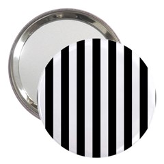 Black And White Stripes 3  Handbag Mirrors by designworld65