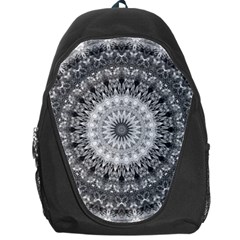 Feeling Softly Black White Mandala Backpack Bag by designworld65