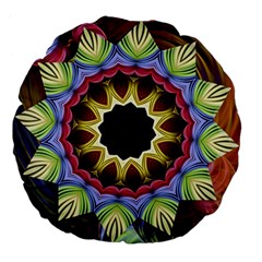 Love Energy Mandala Large 18  Premium Flano Round Cushions by designworld65