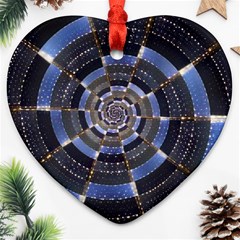 Midnight Crazy Dart Heart Ornament (two Sides) by designworld65