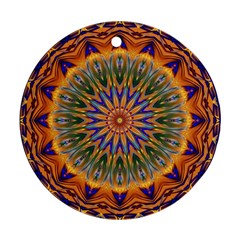 Powerful Mandala Round Ornament (two Sides)