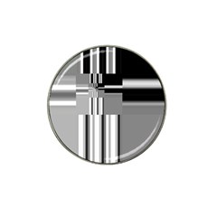 Black And White Endless Window Hat Clip Ball Marker (4 Pack)