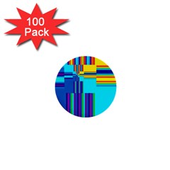 Colorful Endless Window 1  Mini Buttons (100 Pack) 