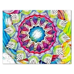 Sunshine Feeling Mandala Rectangular Jigsaw Puzzl by designworld65