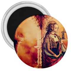 Fantasy Art Painting Magic Woman  3  Magnets