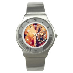 Fantasy Art Painting Magic Woman  Stainless Steel Watch