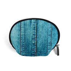 Denim Jeans Fabric Texture Accessory Pouches (small) 