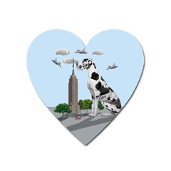 Great Dane Heart Magnet by Valentinaart