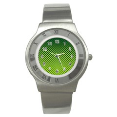 Halftone Circle Background Dot Stainless Steel Watch by Nexatart