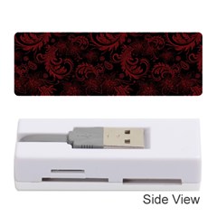 Dark Red Flourish Memory Card Reader (stick)  by gatterwe