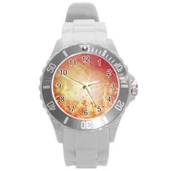 Flower Power, Cherry Blossom Round Plastic Sport Watch (l) by FantasyWorld7