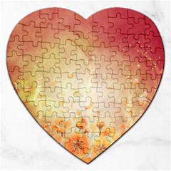 Flower Power, Cherry Blossom Jigsaw Puzzle (heart) by FantasyWorld7