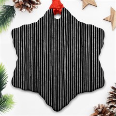 Stylish Silver Strips Ornament (snowflake) by gatterwe