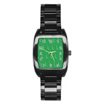 Giraffe Pattern Wallpaper Vector Stainless Steel Barrel Watch Front