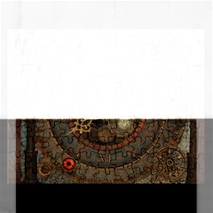 Steampunk, Awesome Clocks Rectangular Jigsaw Puzzl by FantasyWorld7