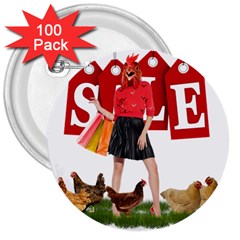 Sale 3  Buttons (100 Pack)  by Valentinaart