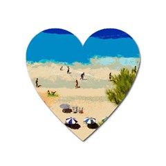 Beach Heart Magnet by Valentinaart