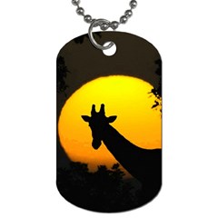 Giraffe  Dog Tag (two Sides) by Valentinaart