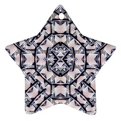 Futuristic Geo Print Ornament (star) by dflcprints