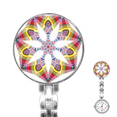 Colorful Chromatic Psychedelic Stainless Steel Nurses Watch by Nexatart