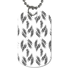 Feather Pattern Dog Tag (one Side) by Valentinaart