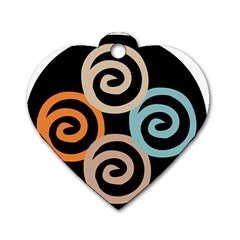 Abroad Spines Circle Dog Tag Heart (two Sides) by Mariart