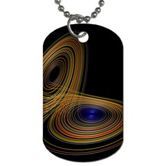 Wondrous Trajectorie Illustrated Line Light Black Dog Tag (two Sides) by Mariart