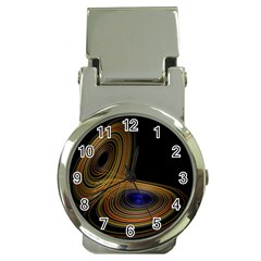 Wondrous Trajectorie Illustrated Line Light Black Money Clip Watches