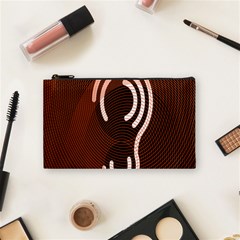 Fan Line Chevron Wave Brown Cosmetic Bag (small)  by Mariart