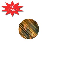 Golden Blue Lines Sparkling Wild Animation Background Space 1  Mini Buttons (10 Pack) 