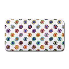 Flowers Pattern Recolor Artwork Sunflower Rainbow Beauty Medium Bar Mats by Mariart