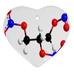 Nitroglycerin Lines Dna Heart Ornament (two Sides)