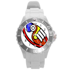 Pedernal Art Circle Sign Round Plastic Sport Watch (l) by Mariart