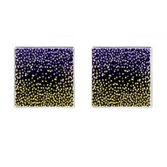 Space Star Light Gold Blue Beauty Cufflinks (square)