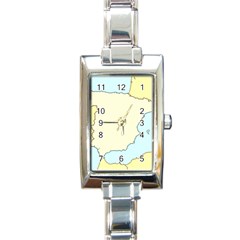 Spain Map Modern Rectangle Italian Charm Watch