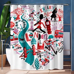 London Illustration City Shower Curtain 60  X 72  (medium) 