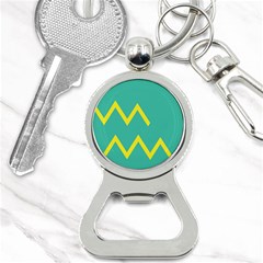 Waves Chevron Wave Green Yellow Sign Button Necklaces