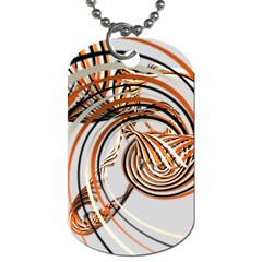 Splines Line Circle Brown Dog Tag (two Sides) by Mariart