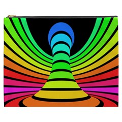 Twisted Motion Rainbow Colors Line Wave Chevron Waves Cosmetic Bag (xxxl)  by Mariart