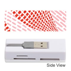 Waves Wave Learning Connection Polka Red Pink Chevron Memory Card Reader (stick) 