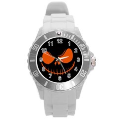 Halloween Round Plastic Sport Watch (l) by Valentinaart