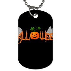 Halloween Dog Tag (one Side) by Valentinaart