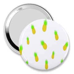 Cute Pineapple Fruite Yellow Green 3  Handbag Mirrors by Mariart