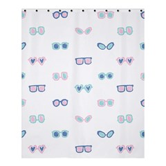 Cute Sexy Funny Sunglasses Kids Pink Blue Shower Curtain 60  X 72  (medium) 