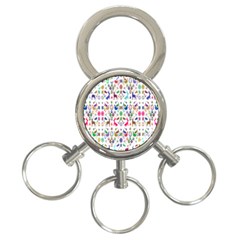 Birds Fish Flowers Floral Star Blue White Sexy Animals Beauty Rainbow Pink Purple Blue Green Orange 3-ring Key Chains