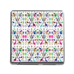 Birds Fish Flowers Floral Star Blue White Sexy Animals Beauty Rainbow Pink Purple Blue Green Orange Memory Card Reader (square) by Mariart