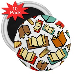 Friends Library Lobby Book Sale 3  Magnets (10 Pack)  by Mariart